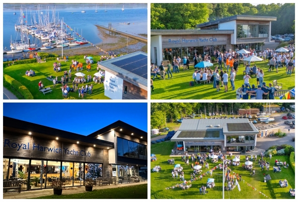 The venue has panoramic views over the River Orwell and a large lawn leading down to the waterfront