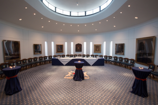 Court Room set for a reception