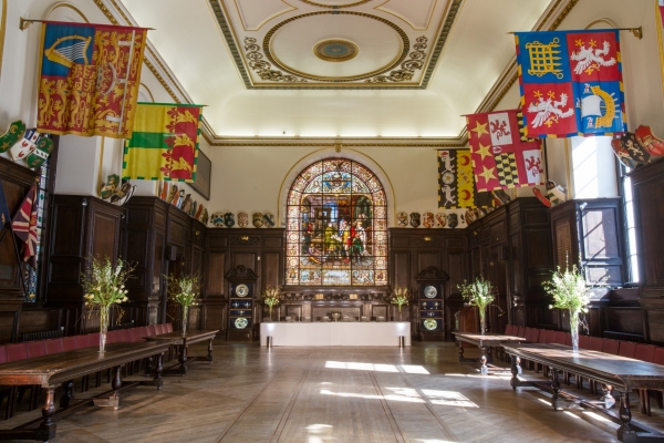 The Livery Hall set for a reception