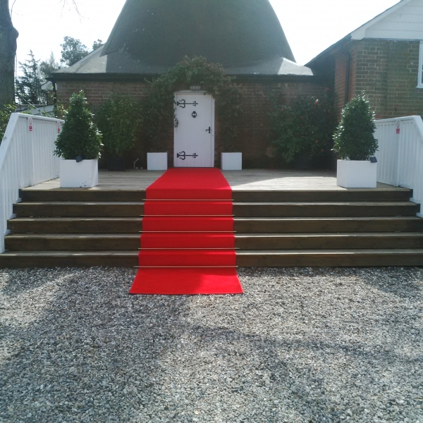 The Kiln Deck with red carpet